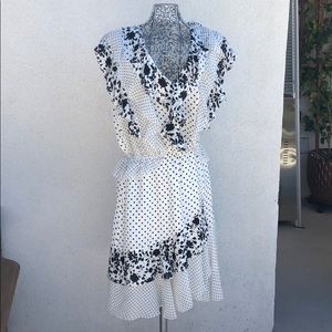 Joie black and white dress